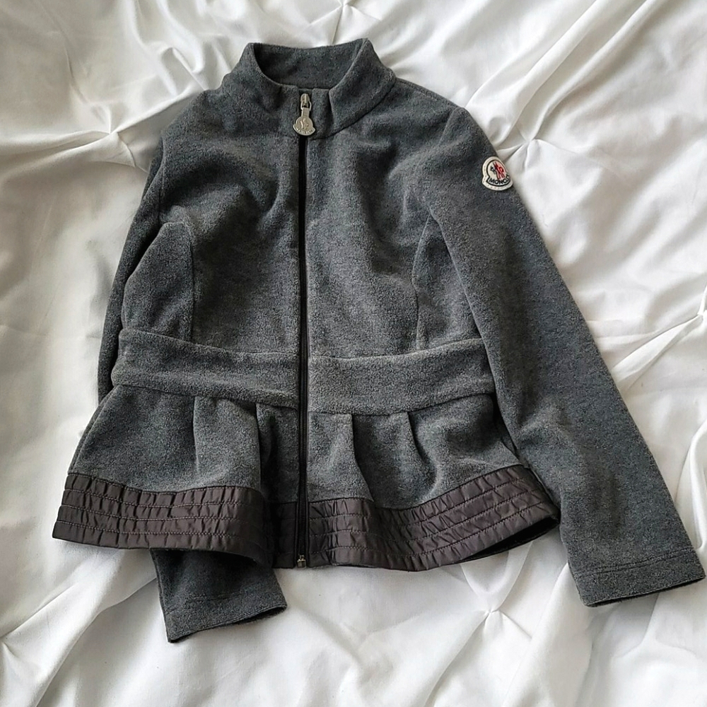 Moncler Maglia Ruffled Zip Fleece